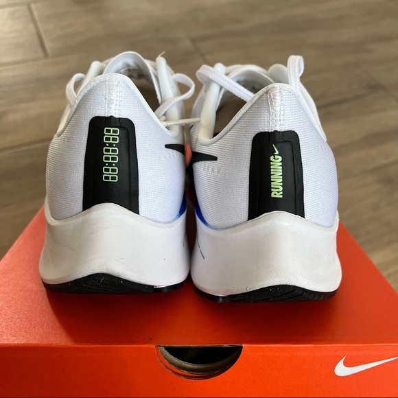 Nike Air Zoom Pegasus 37 White Multi Flash Crimson - Picture 7 of 8